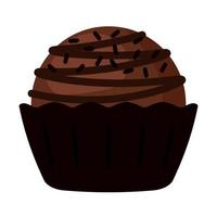 buio cioccolato caramella Bon Bons nel tazza icona vettore illustrazione