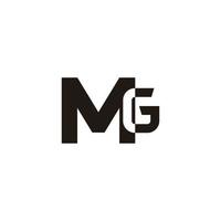 lettera mg semplice connesso geometrico marca identità logo vettore