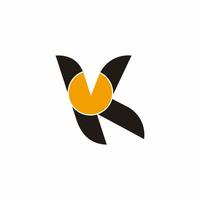 lettera vk cerchio geometrico logo vettore