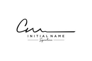 iniziale centimetro firma logo modello vettore. mano disegnato calligrafia lettering vettore illustrazione.