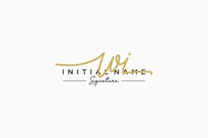 iniziale wi firma logo modello vettore. mano disegnato calligrafia lettering vettore illustrazione.