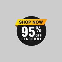 95 sconto, i saldi vettore badge per etichette, , adesivi, striscioni, tag, ragnatela adesivi, nuovo offerta. sconto origami cartello striscione.