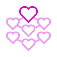decorazione icona duocolor rosa stile San Valentino illustrazione vettore elemento e simbolo Perfetto.