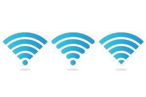 impostato di tre Wi-Fi segnale segni vettore