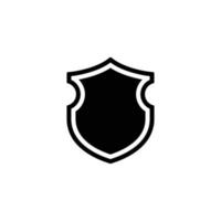 scudo semplice piatto icona vettore illustrazione