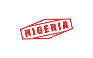 Nigeria francobollo gomma da cancellare con grunge stile su bianca sfondo vettore