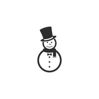 pupazzo di neve logo vettore icona modello