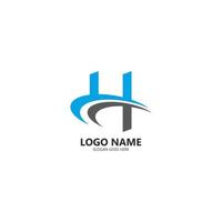 h lettera logo modello design vettore