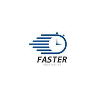 Più veloce e velocità logo modello vettore icona illustrazione