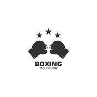 boxe guanti logo vettore icona illustrazione