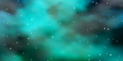 sfondo vettoriale azzurro, verde con stelle colorate