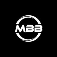 mbb lettera logo design nel illustrazione. vettore logo, calligrafia disegni per logo, manifesto, invito, eccetera.