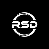 rsd lettera logo design nel illustrazione. vettore logo, calligrafia disegni per logo, manifesto, invito, eccetera.