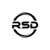 rsd lettera logo design nel illustrazione. vettore logo, calligrafia disegni per logo, manifesto, invito, eccetera.