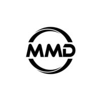 mmd lettera logo design nel illustrazione. vettore logo, calligrafia disegni per logo, manifesto, invito, eccetera.