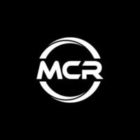 mcr lettera logo design nel illustrazione. vettore logo, calligrafia disegni per logo, manifesto, invito, eccetera.