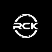 rck lettera logo design nel illustrazione. vettore logo, calligrafia disegni per logo, manifesto, invito, eccetera.