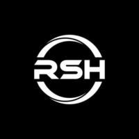 rsh lettera logo design nel illustrazione. vettore logo, calligrafia disegni per logo, manifesto, invito, eccetera.