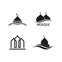 logo islamico, moschea vettore