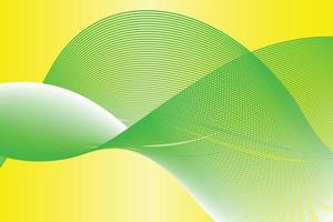 giallo e verde pendenza onda astratto sfondo. moderno manifesto con pendenza 3d flusso forma. innovazione sfondo design per atterraggio pagina. vettore