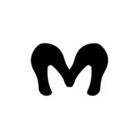 m icona. semplice stile m azienda manifesto sfondo simbolo. m marca logo design elemento. m maglietta stampa. vettore per etichetta.