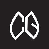 cq lettera logo design.cq creativo iniziale cq lettera logo design . cq creativo iniziali lettera logo concetto. vettore