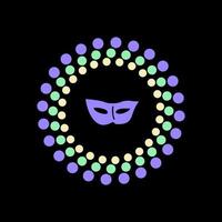 mardi gras logo. Grasso martedì. carnevale maschera vacanza. vettore