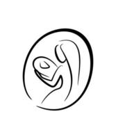 mamma logo. neonato bambino. internazionale La madre di giorno icona. compleanno. infantile e madre. vettore