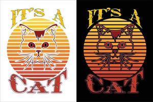gatto maglietta design. è un' gatto maglietta design. vettore