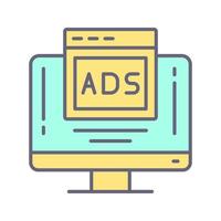 digitale pubblicità vettore icona