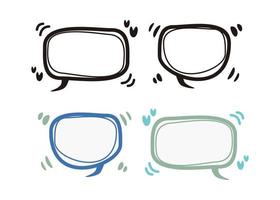 colorato discorso bolle di diverso forme, comico design tema icone. vettore illustrazione