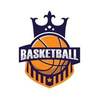pallacanestro club logo distintivo vettore
