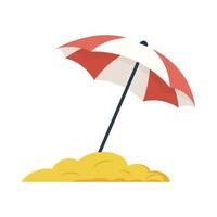 icona di stile piatto ombrellone da spiaggia vettore
