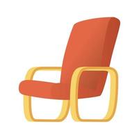 rosso sedia estiva isolato illustrazione vettoriale design