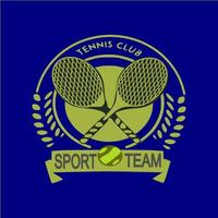 tennis logo design, sport, club, squadra vettore