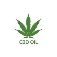 CBD le foglie logo per CBD olio etichetta modello design vettore