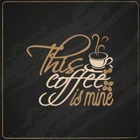design t-shirt tipografia caffè vettore