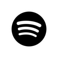 nero spotify logo vettore, nero spotify simbolo, nero spotify icona gratuito vettore