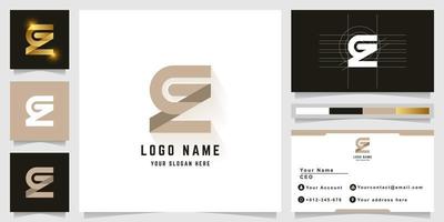 lettera gz o gl monogramma logo con attività commerciale carta design vettore