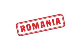 Romania francobollo gomma da cancellare con grunge stile su bianca sfondo vettore