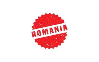 Romania francobollo gomma da cancellare con grunge stile su bianca sfondo vettore