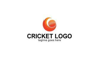 cricket sport giocatore logo modello design vettore