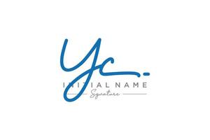 iniziale yc firma logo modello vettore. mano disegnato calligrafia lettering vettore illustrazione.