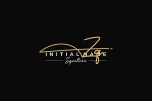 iniziale zq firma logo modello vettore. mano disegnato calligrafia lettering vettore illustrazione.