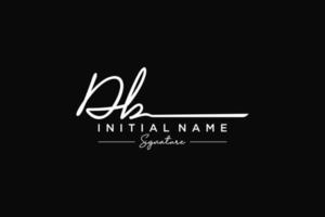 iniziale db firma logo modello vettore. mano disegnato calligrafia lettering vettore illustrazione.