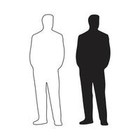 vettore illustrazione di maschio silhouette