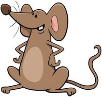 personaggio dei cartoni animati comico divertente topo marrone vettore
