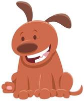 personaggio dei cartoni animati di cane o cucciolo felice vettore