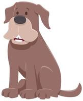 personaggio animale dei cartoni animati divertente cane marrone vettore