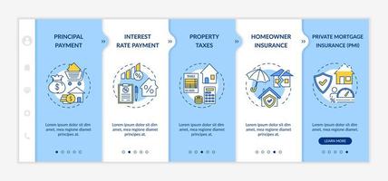 modello di vettore di onboarding di componenti di mutuo ipotecario